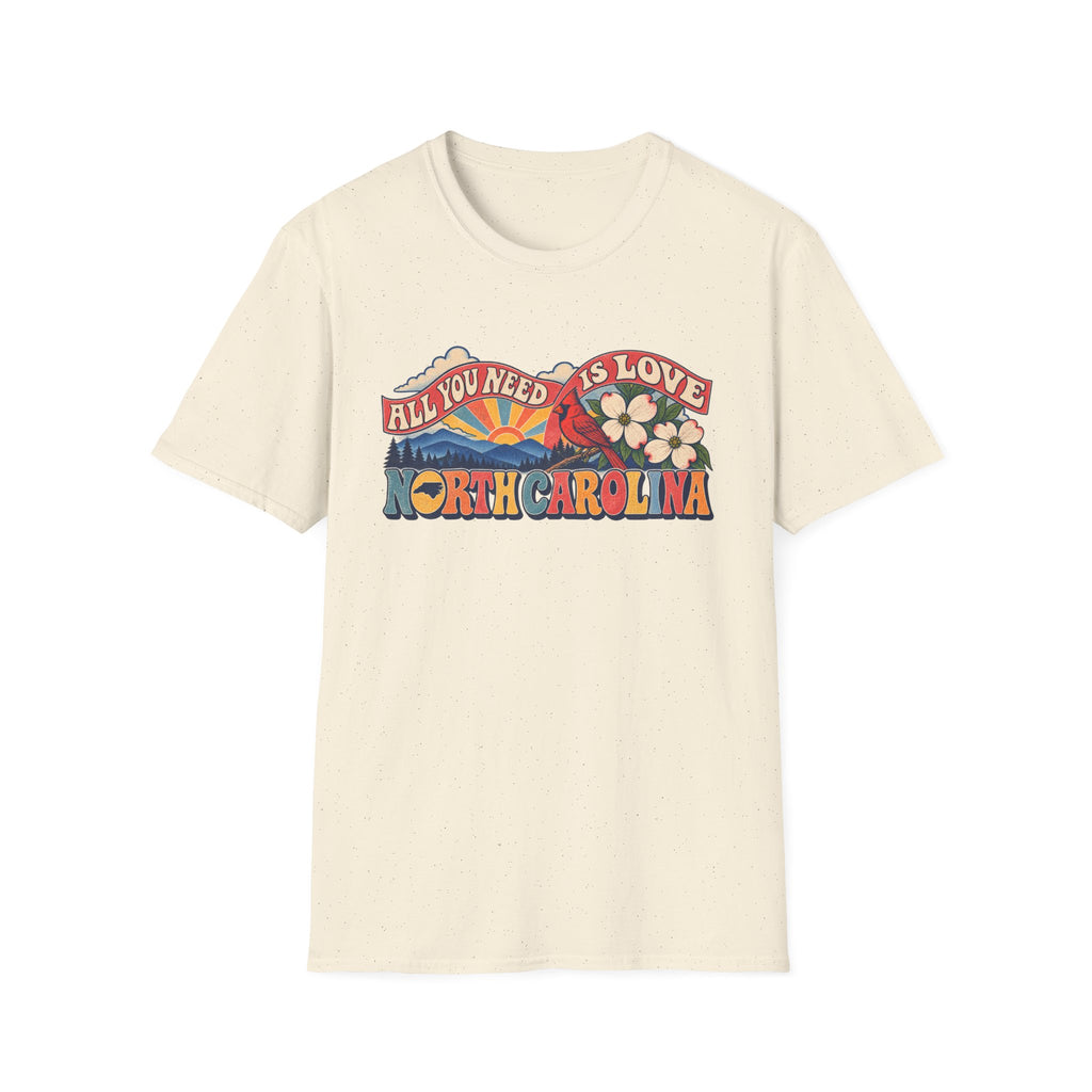 North Carolina Retro 'All You Need Is Love' T-Shirt