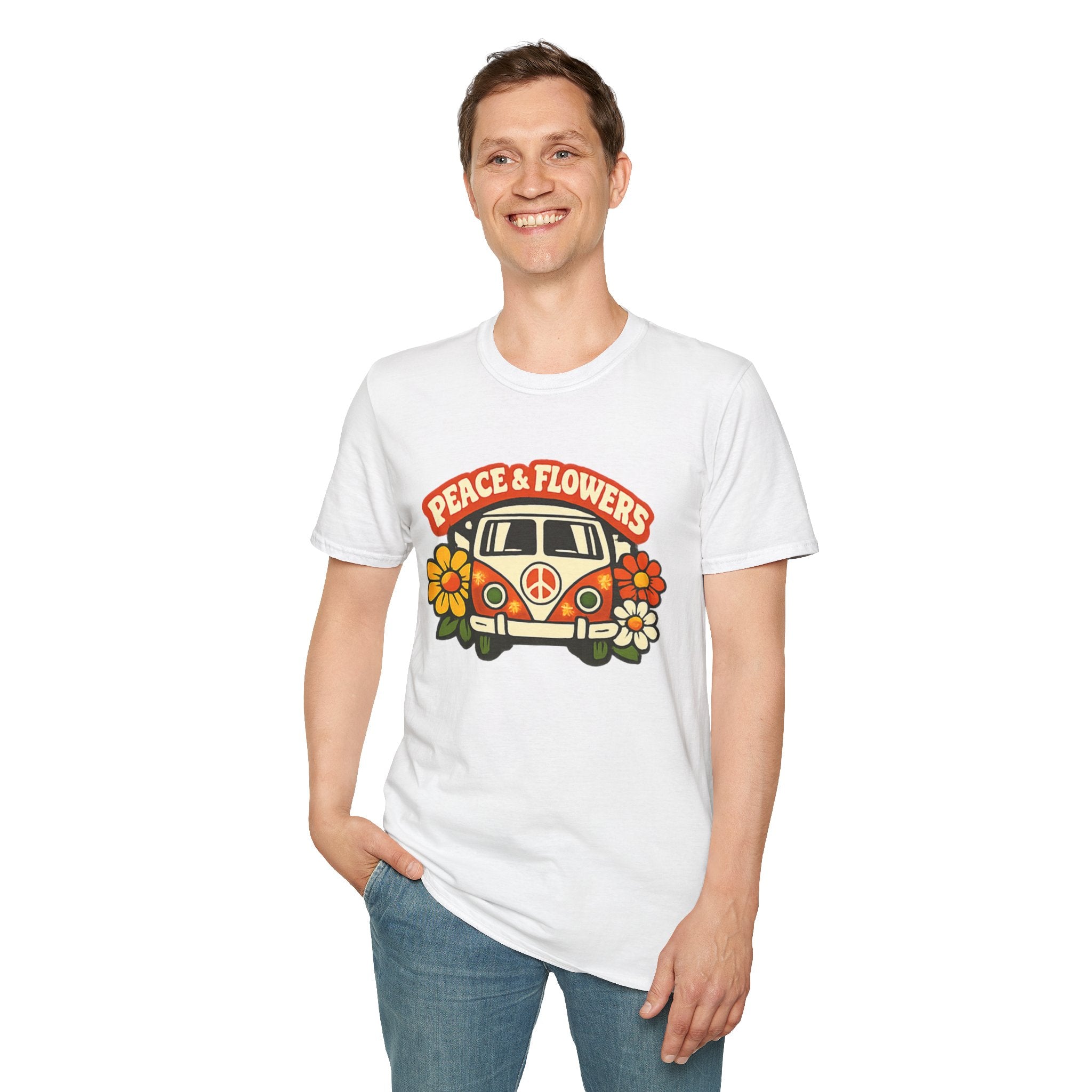 Hippie Van Peace & Flowers T-Shirt