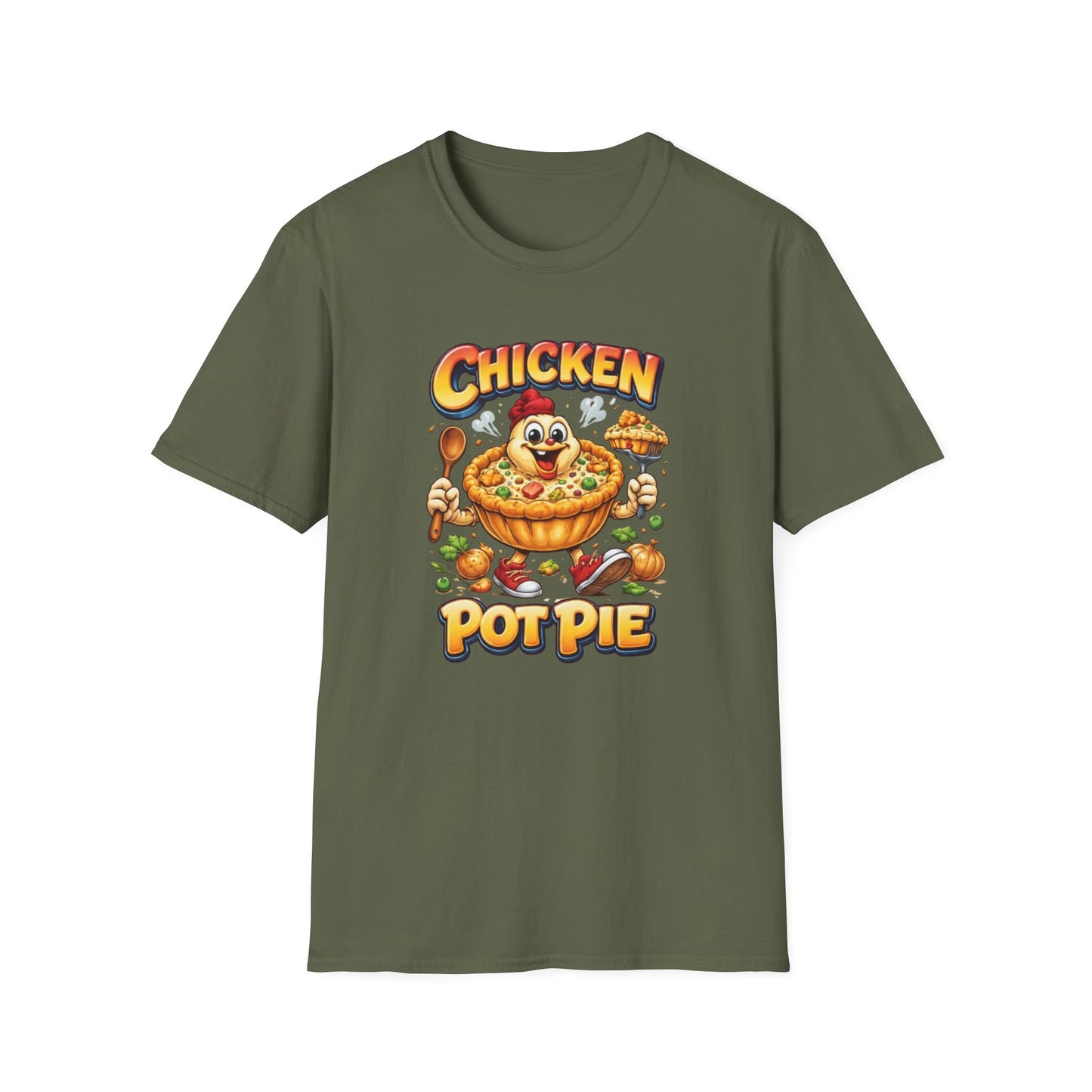 Comical Chicken Pot Pie T-Shirt — Funny Pie Lover Graphic Tee