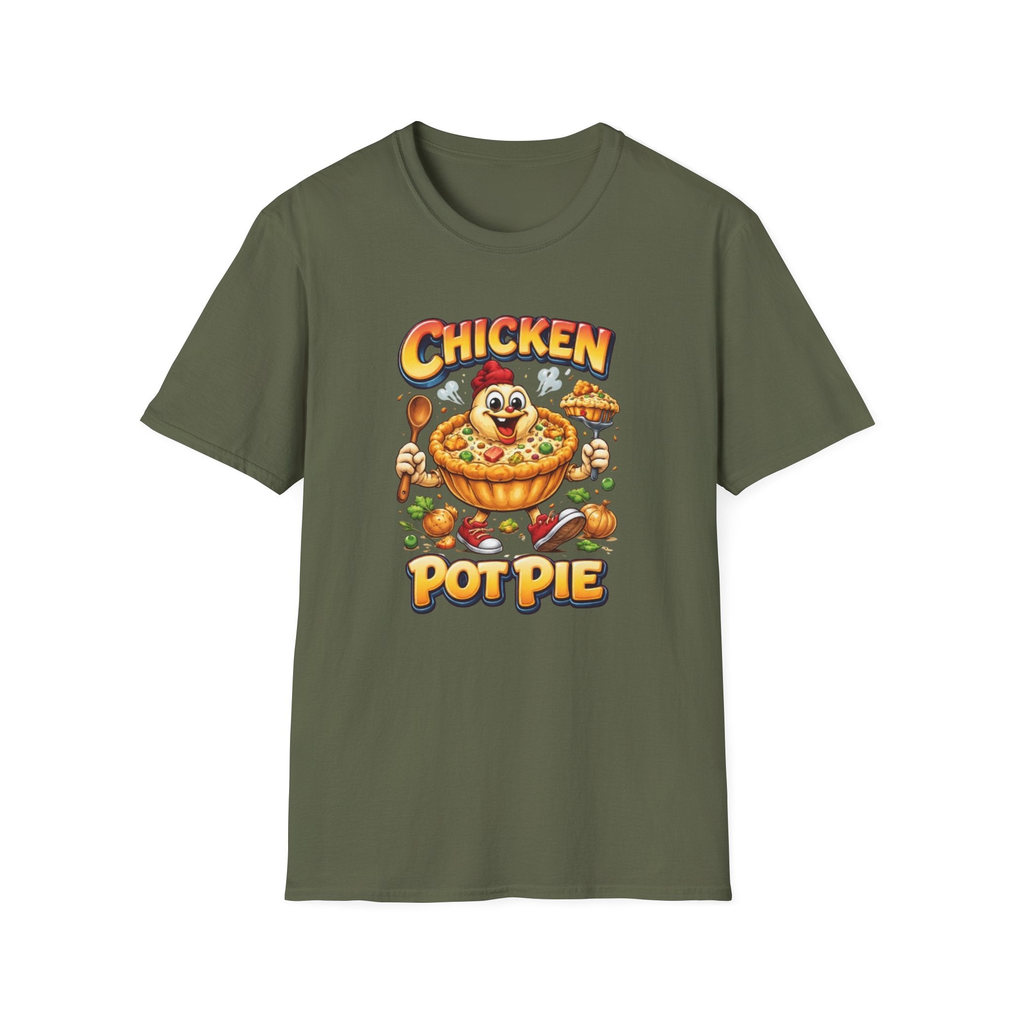 Comical Chicken Pot Pie T-Shirt — Funny Pie Lover Graphic Tee