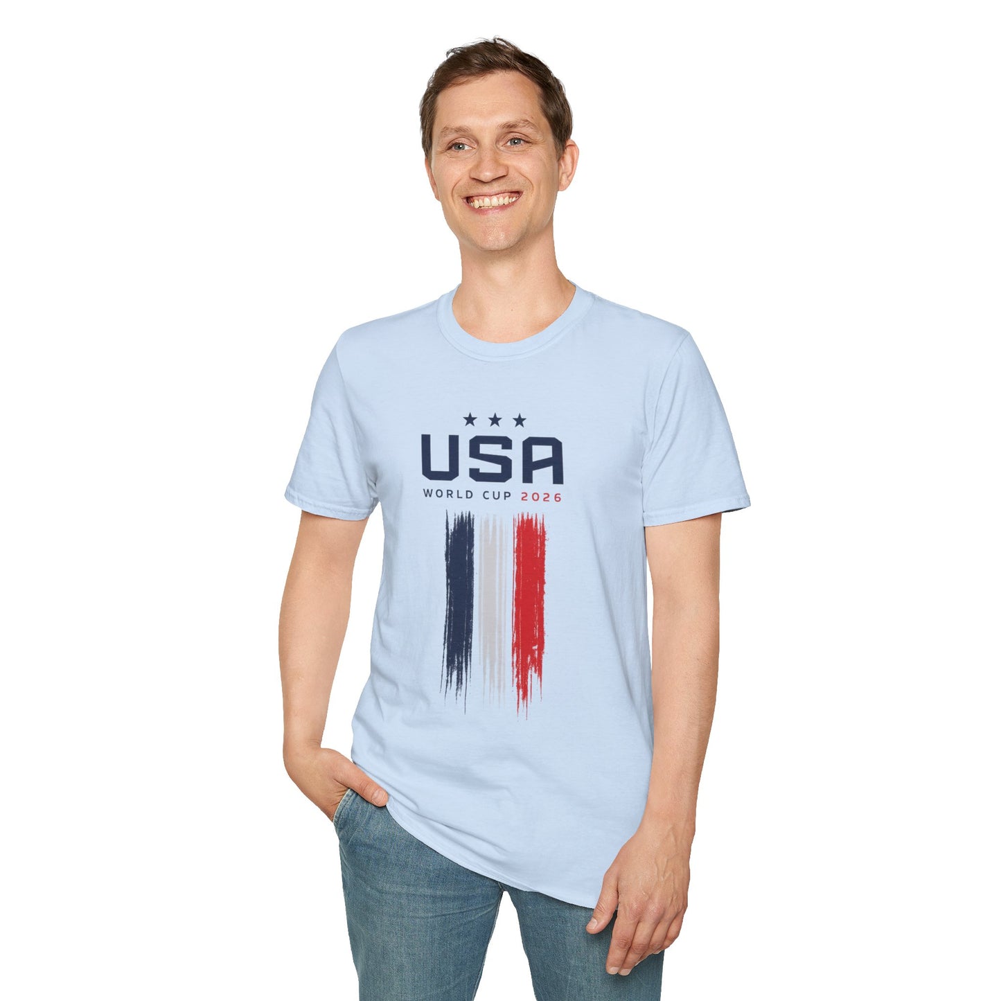 USA World Cup 2026 T-Shirt — Patriotic Red White Blue Soccer Fan Tee