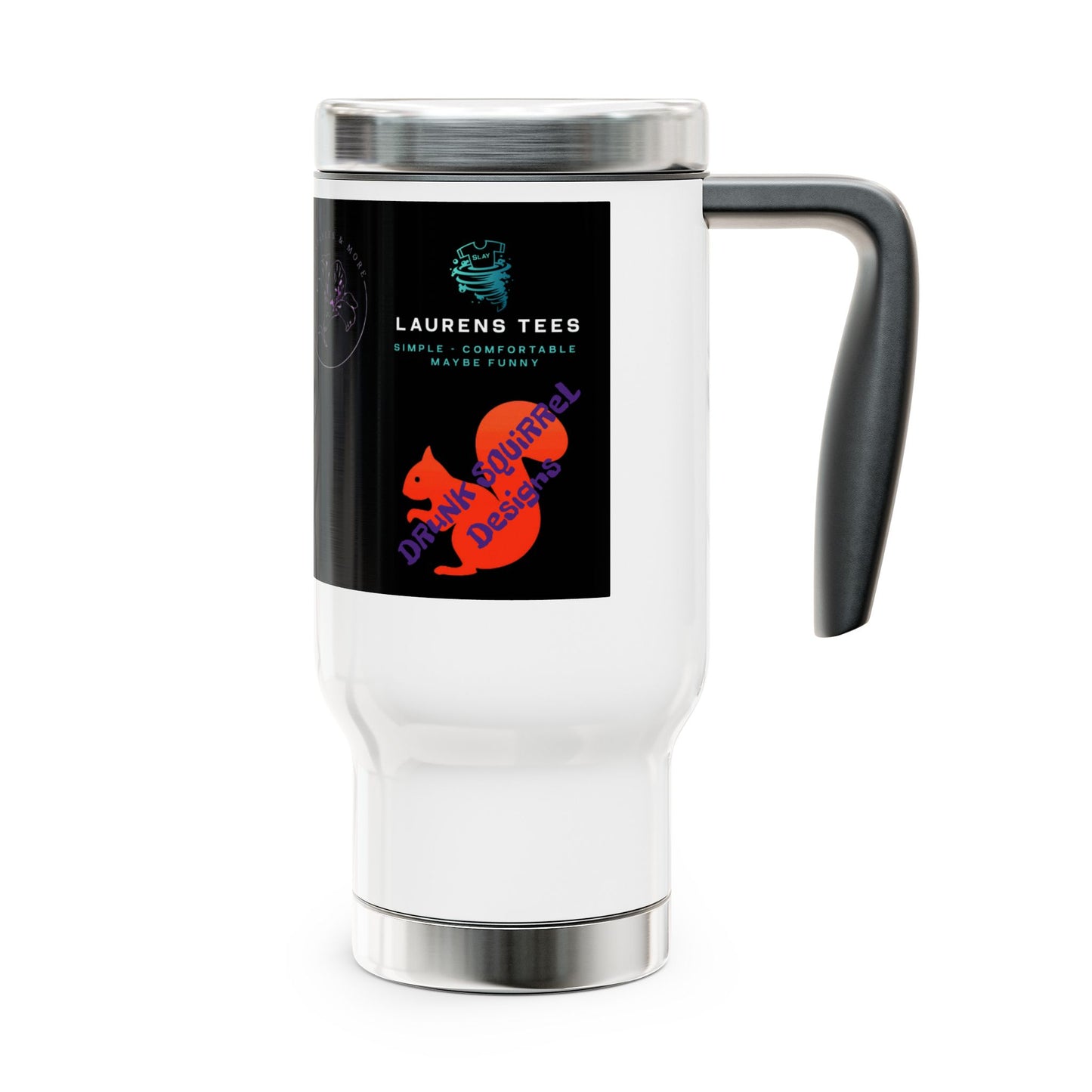 Any Design - Stainless Steel Travel Mug with Handle, 14oz