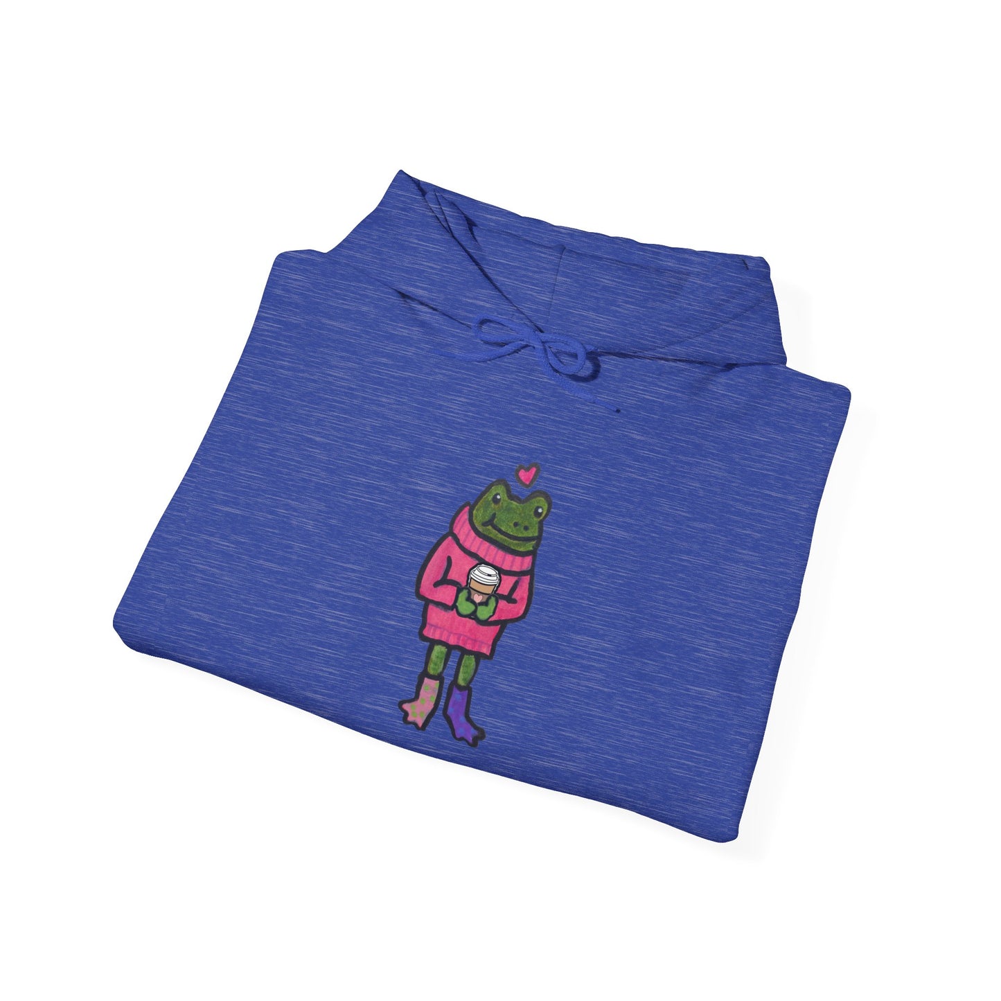 Cute Frog-Themed Unisex Hoodie - Cozy Heavy Blend Sweatshirt for All Occasions