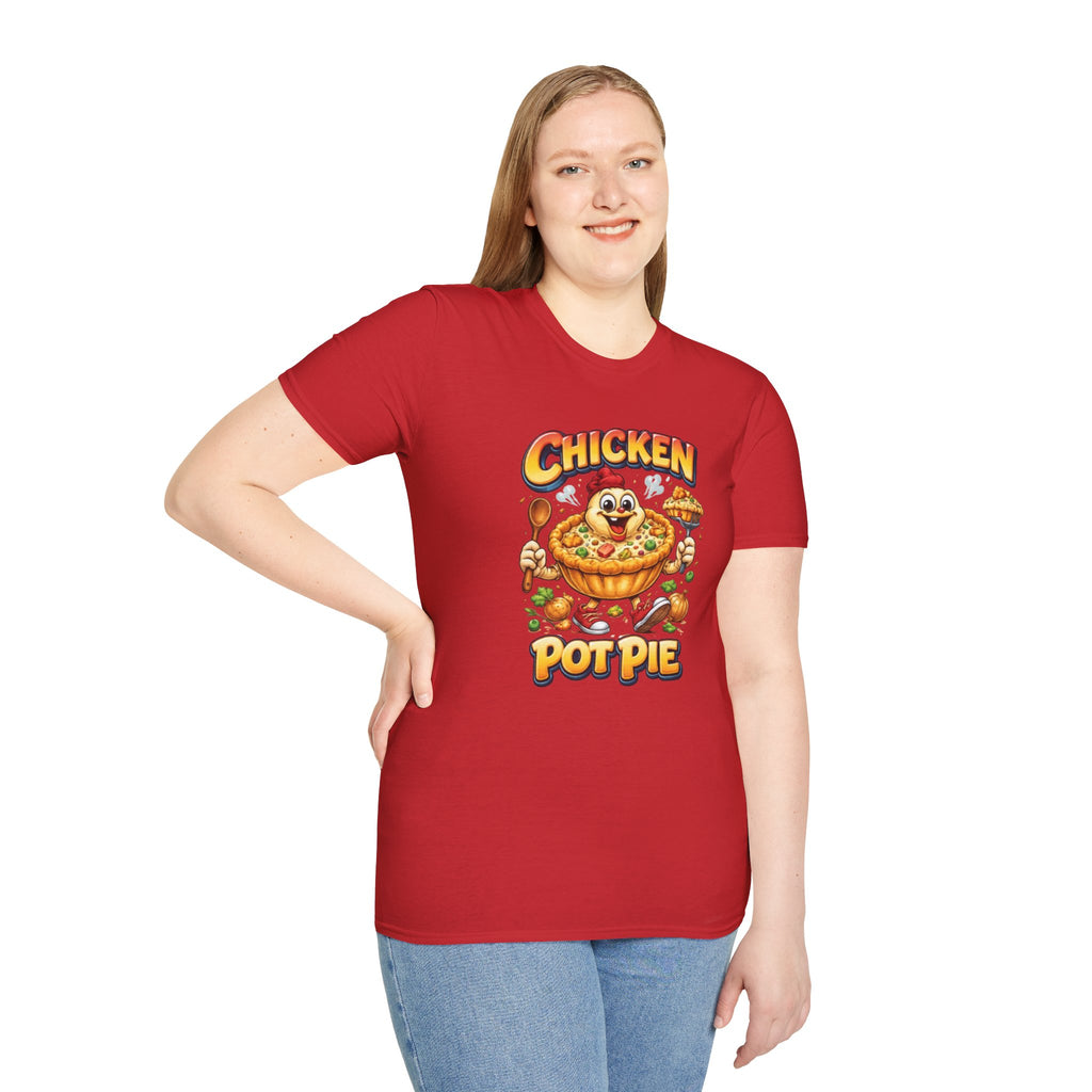 Comical Chicken Pot Pie T-Shirt — Funny Pie Lover Graphic Tee
