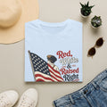 T-Shirt — "Red, White & Raised Right" Patriotic Flag Retro Tee