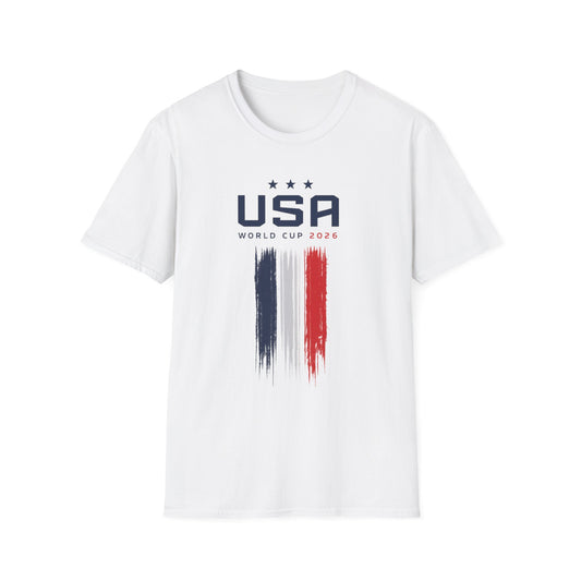 USA World Cup 2026 T-Shirt — Patriotic Red White Blue Soccer Fan Tee