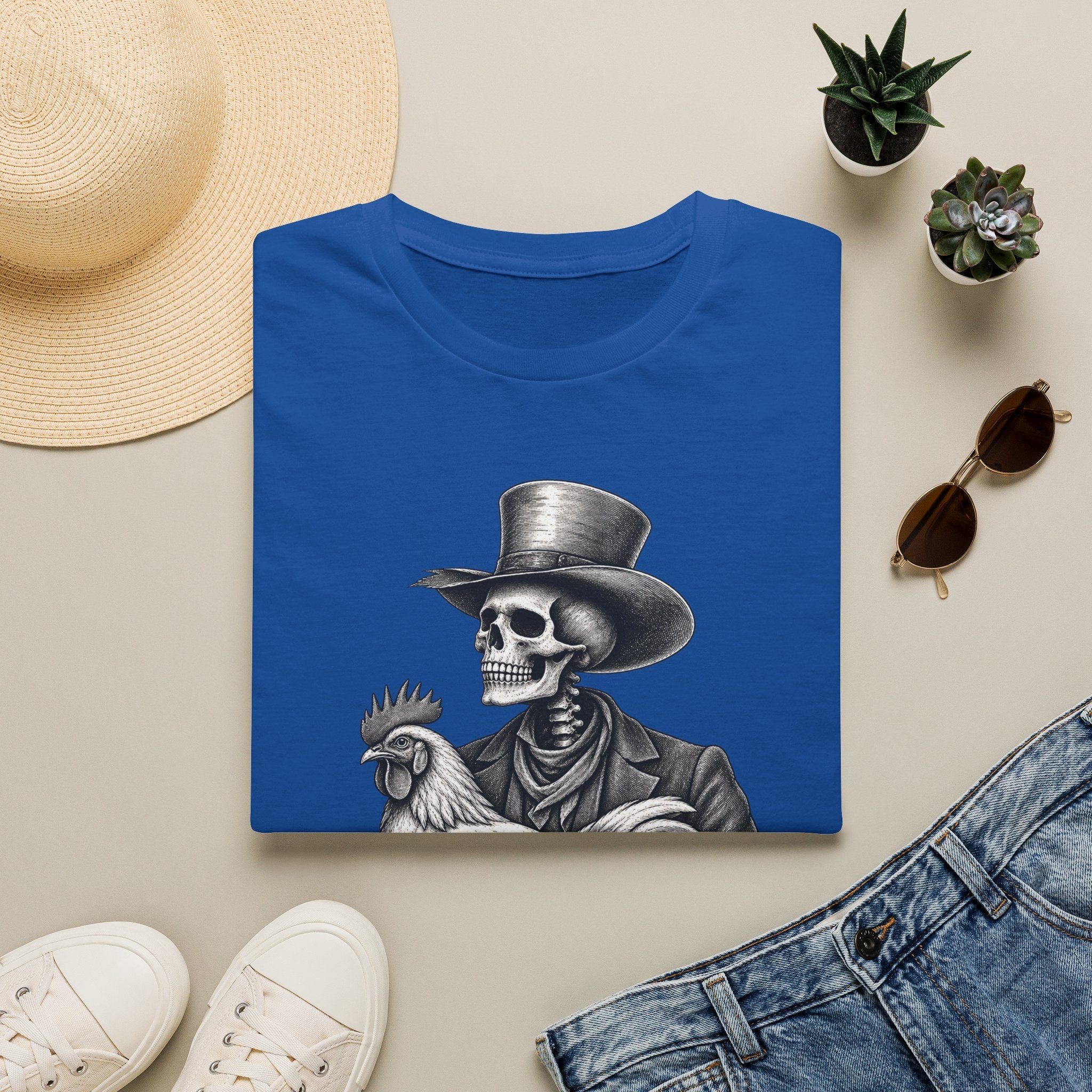 Til Death Do Us Farm – Skeleton & Chicken Funny Farm Tee 💀🐓