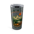 20oz Camping Tumbler - Mountain Campfire Adventure Travel Mug