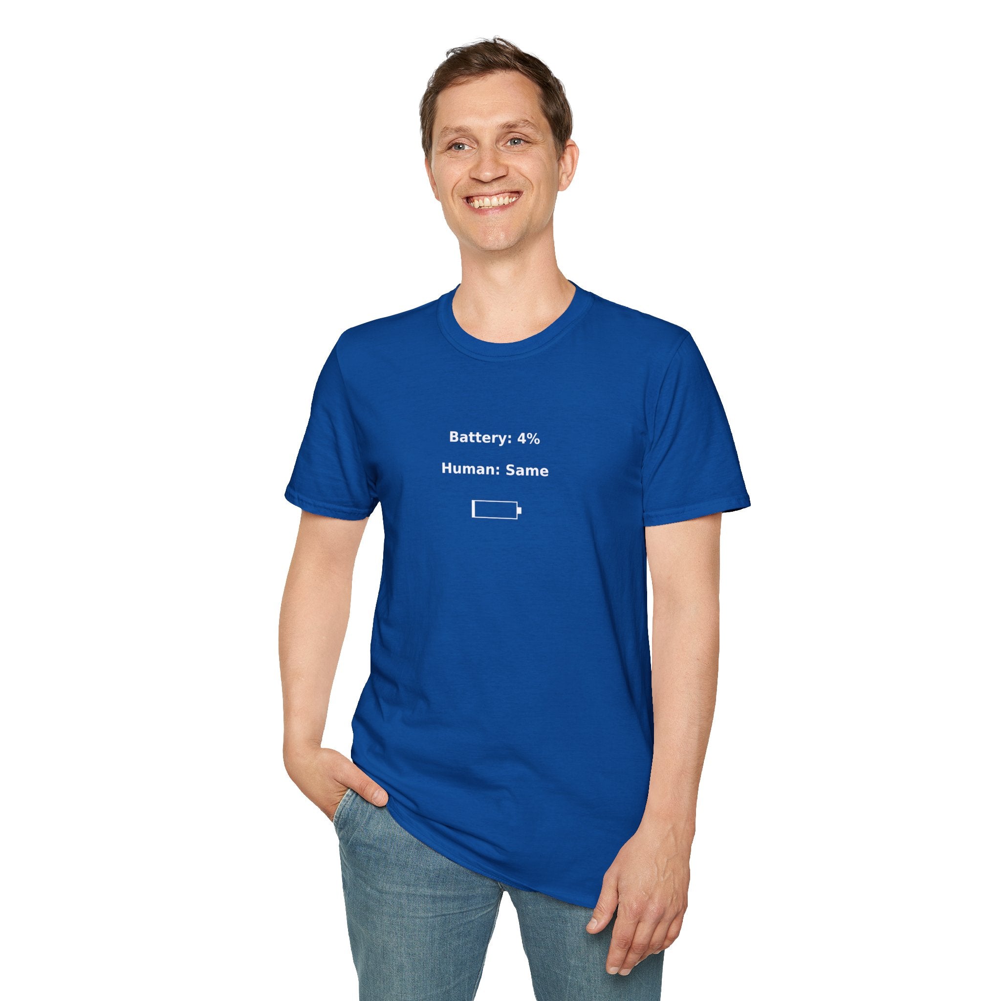 Low Battery T-Shirt — Funny Energy Saver Tee