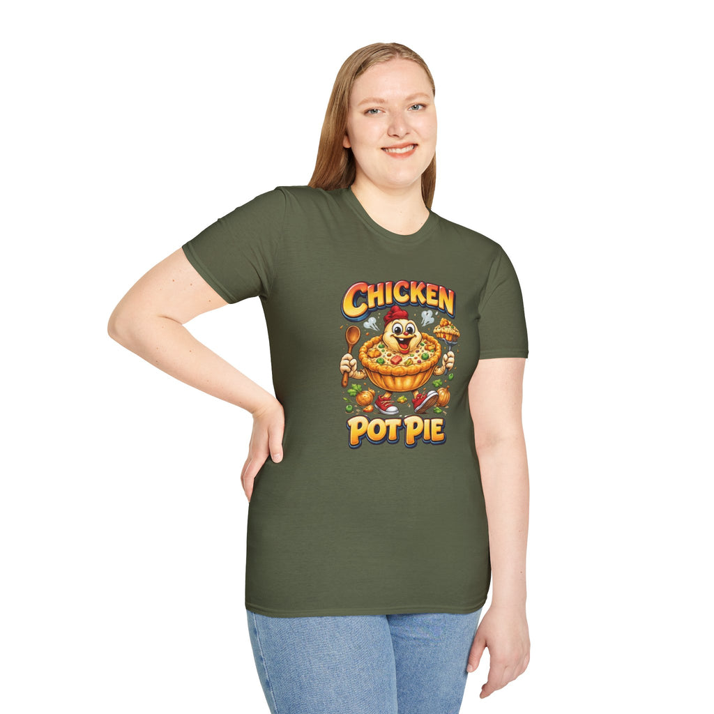Comical Chicken Pot Pie T-Shirt — Funny Pie Lover Graphic Tee