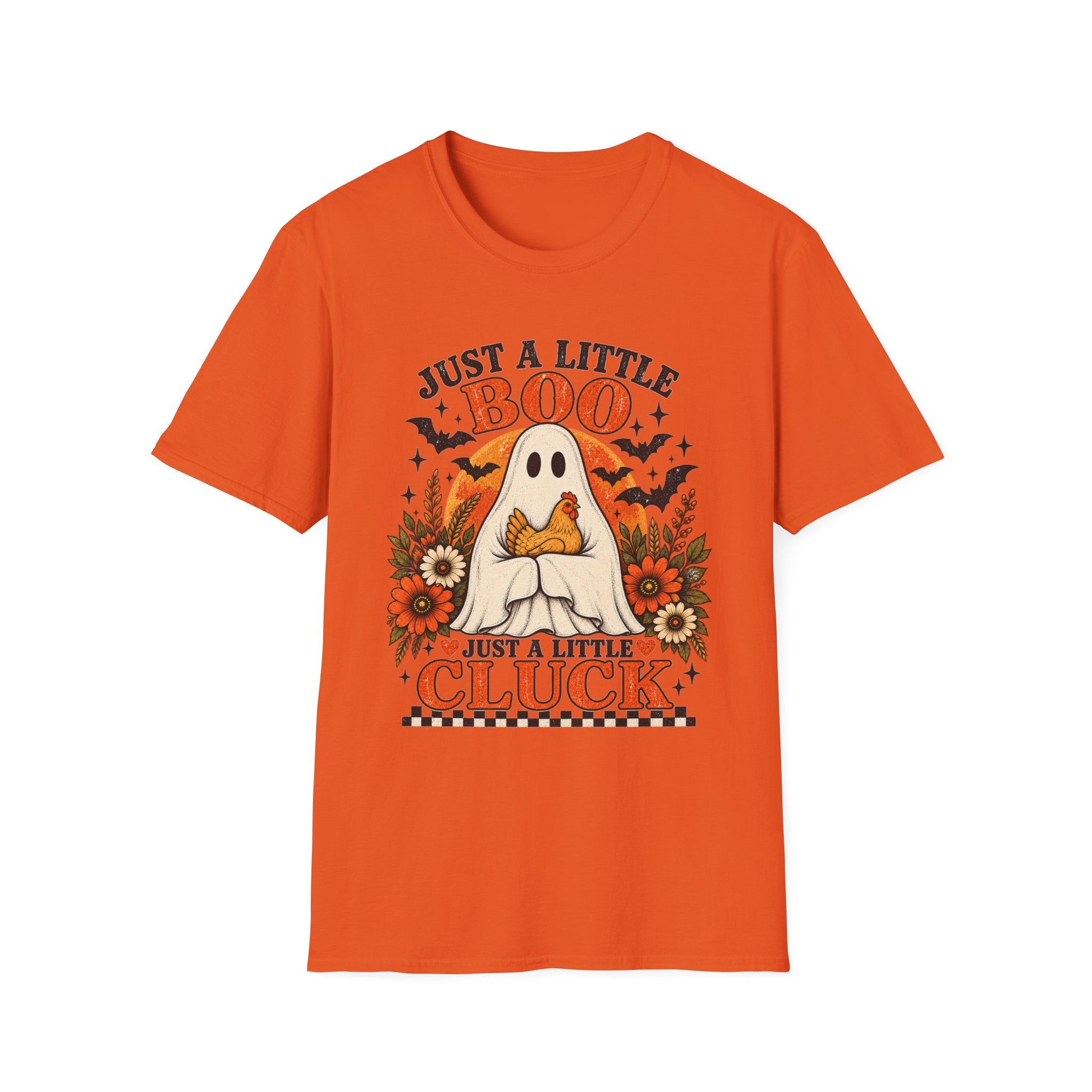 Just a Little Boo, Just a Little Cluck Halloween Chicken Tee