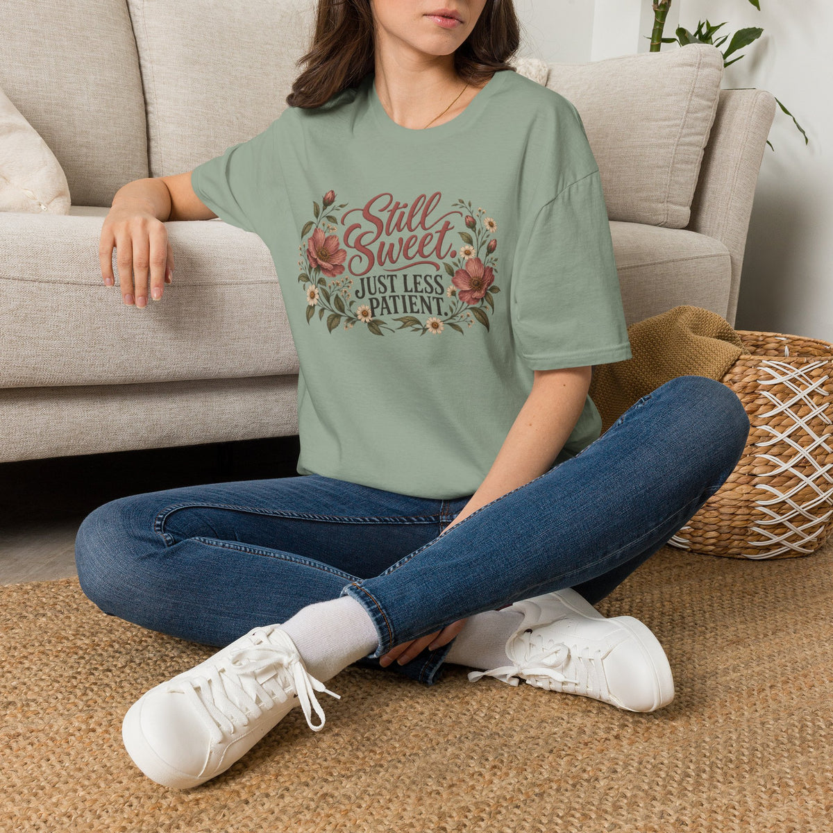 Still Sweet, Just Less Patient – Floral Softstyle Tee