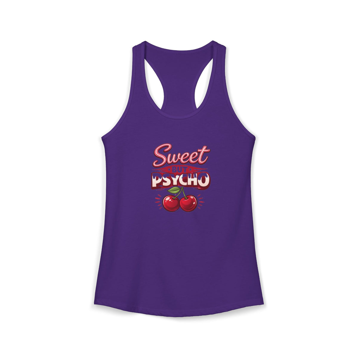Sweet But Psycho Racerback Tank — Women's Graphic Tank Top
