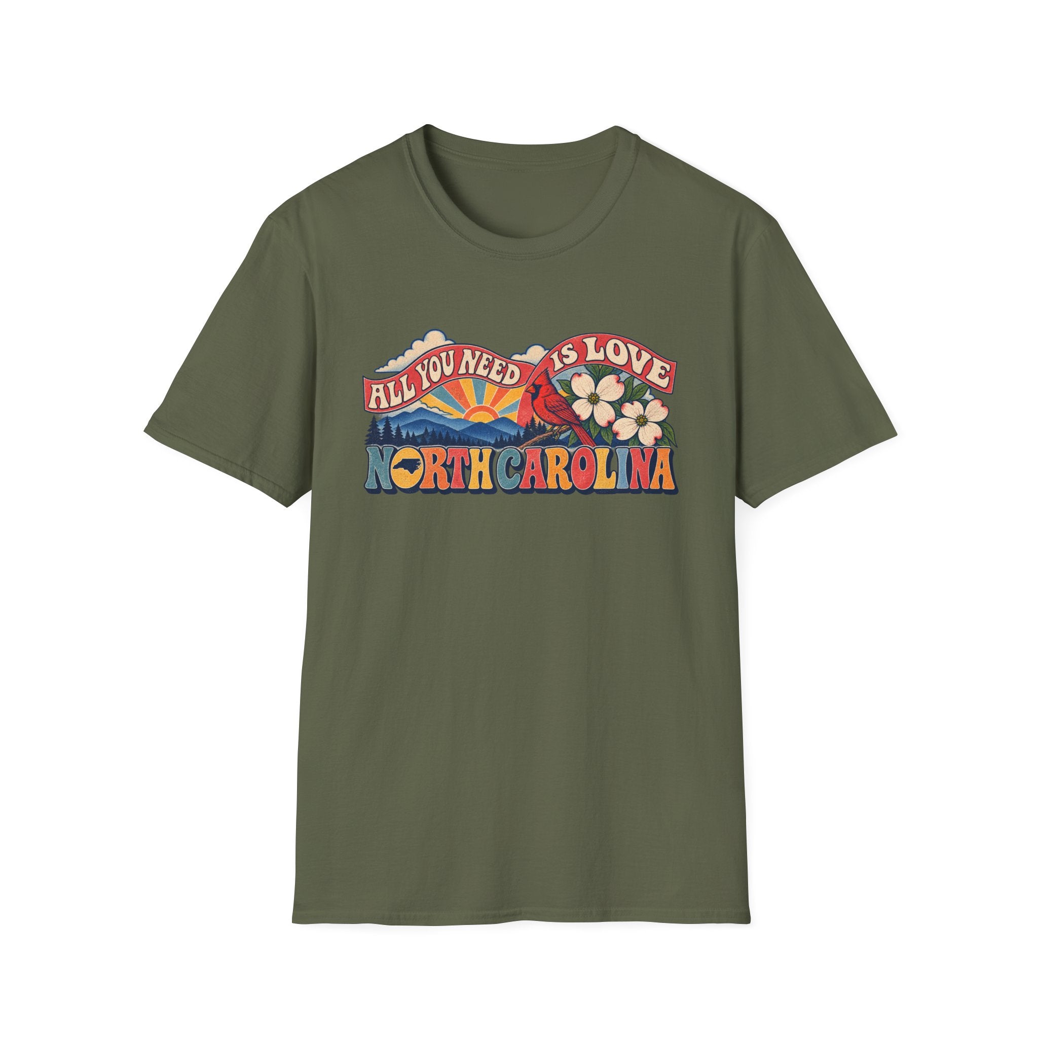 North Carolina Retro 'All You Need Is Love' T-Shirt
