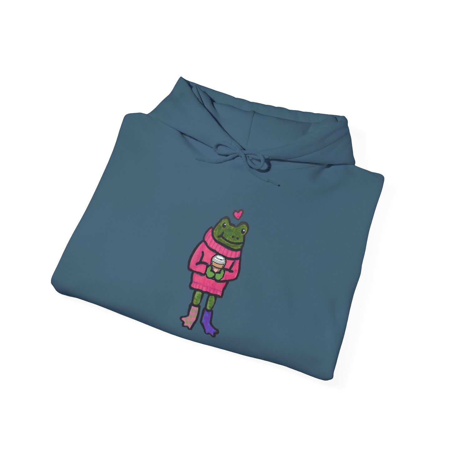 Cute Frog-Themed Unisex Hoodie - Cozy Heavy Blend Sweatshirt for All Occasions