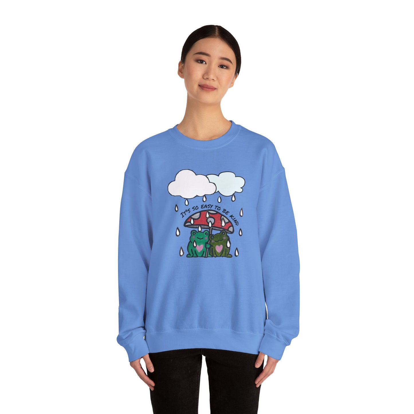 Cute Frogs Kindness Crewneck Sweatshirt - Unisex Heavy Blend