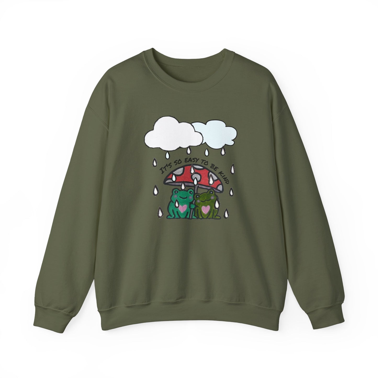 Cute Frogs Kindness Crewneck Sweatshirt - Unisex Heavy Blend
