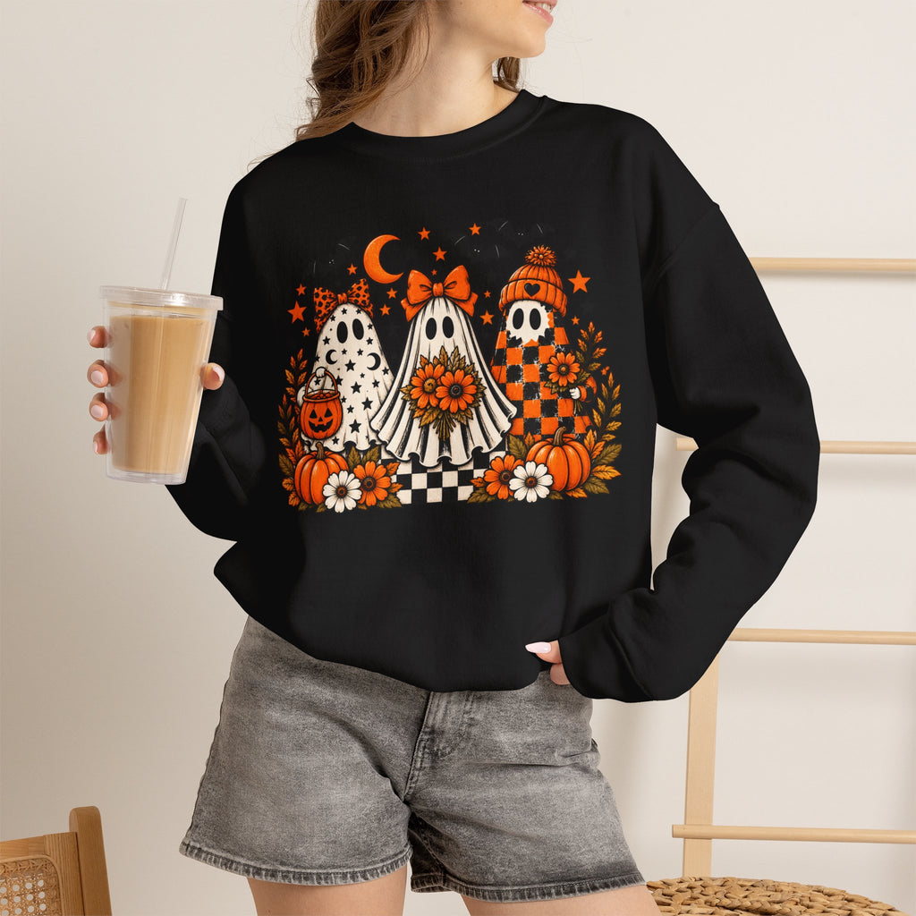 Cute Halloween Ghosts Crewneck Sweatshirt