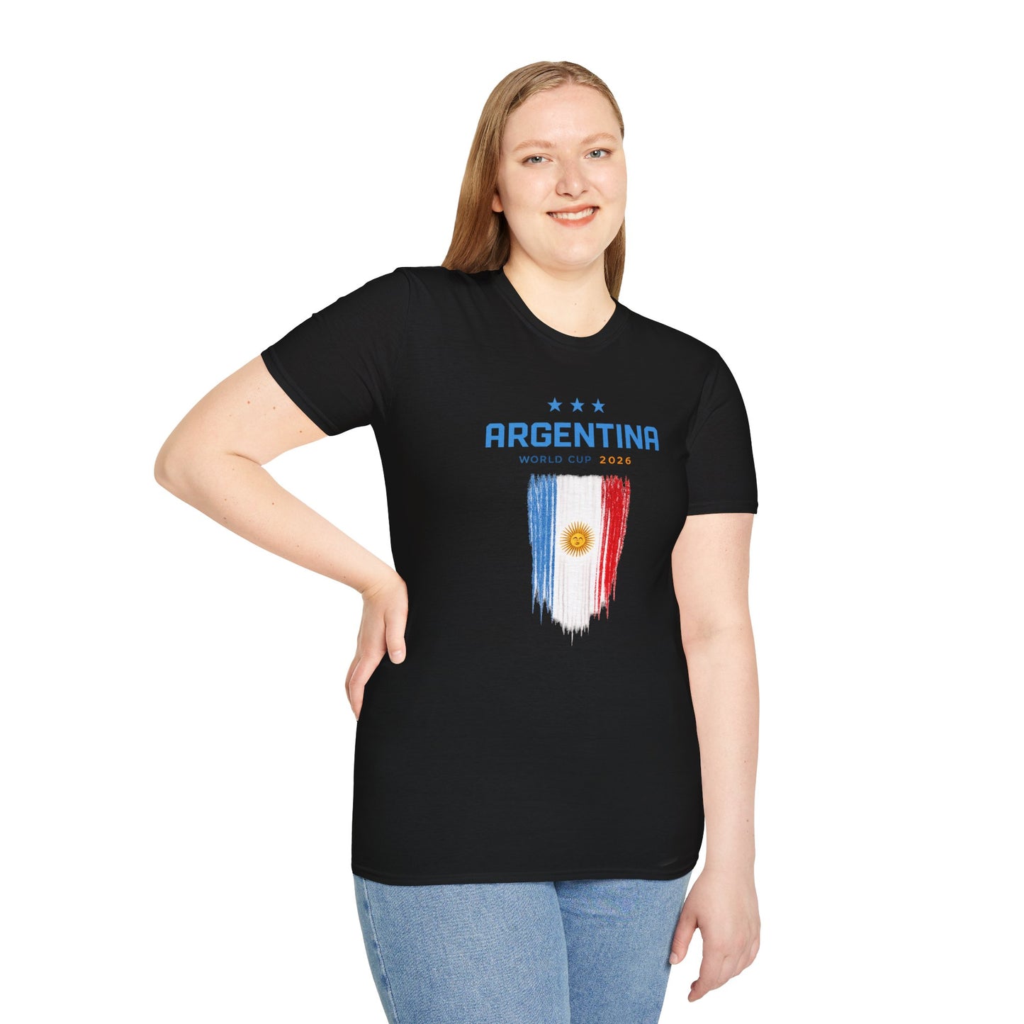 Argentina World Cup T-Shirt – Distressed Flag & Crest Soccer Tee