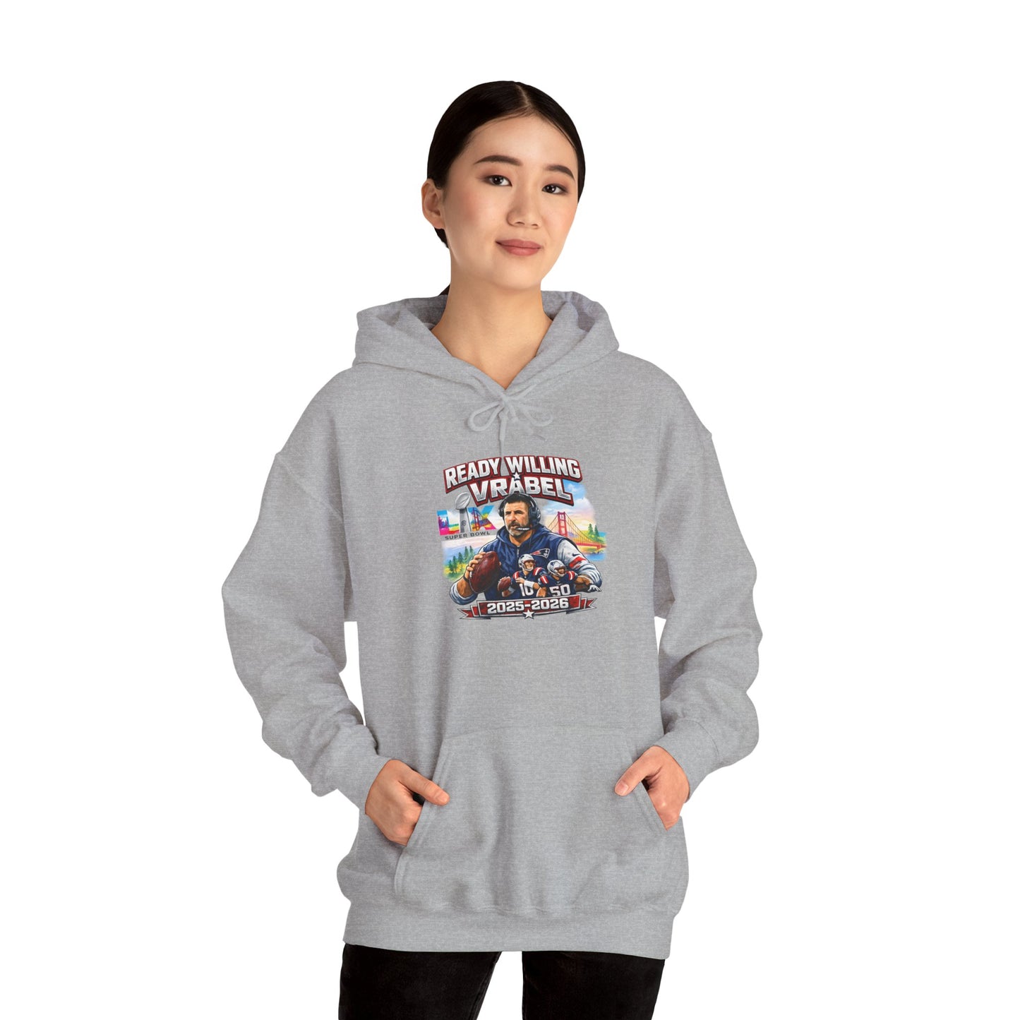 Ready, Willing, & Vrabel Hoodie — Veteran Tribute Graphic Pullover