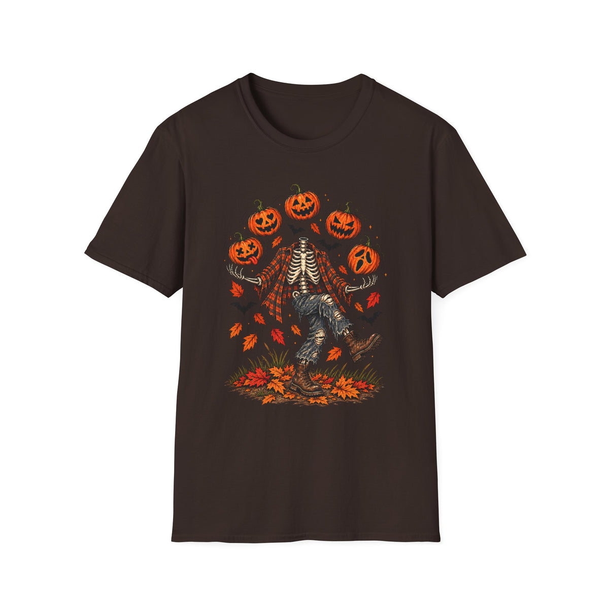 Headless Harvest – Juggling Pumpkins Halloween Tee 🎃💀