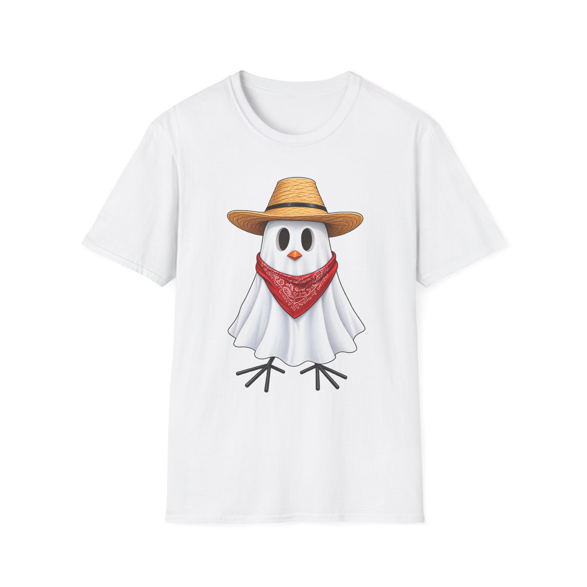 Ghost Chicken Cowboy Halloween Tee 👻🐔
