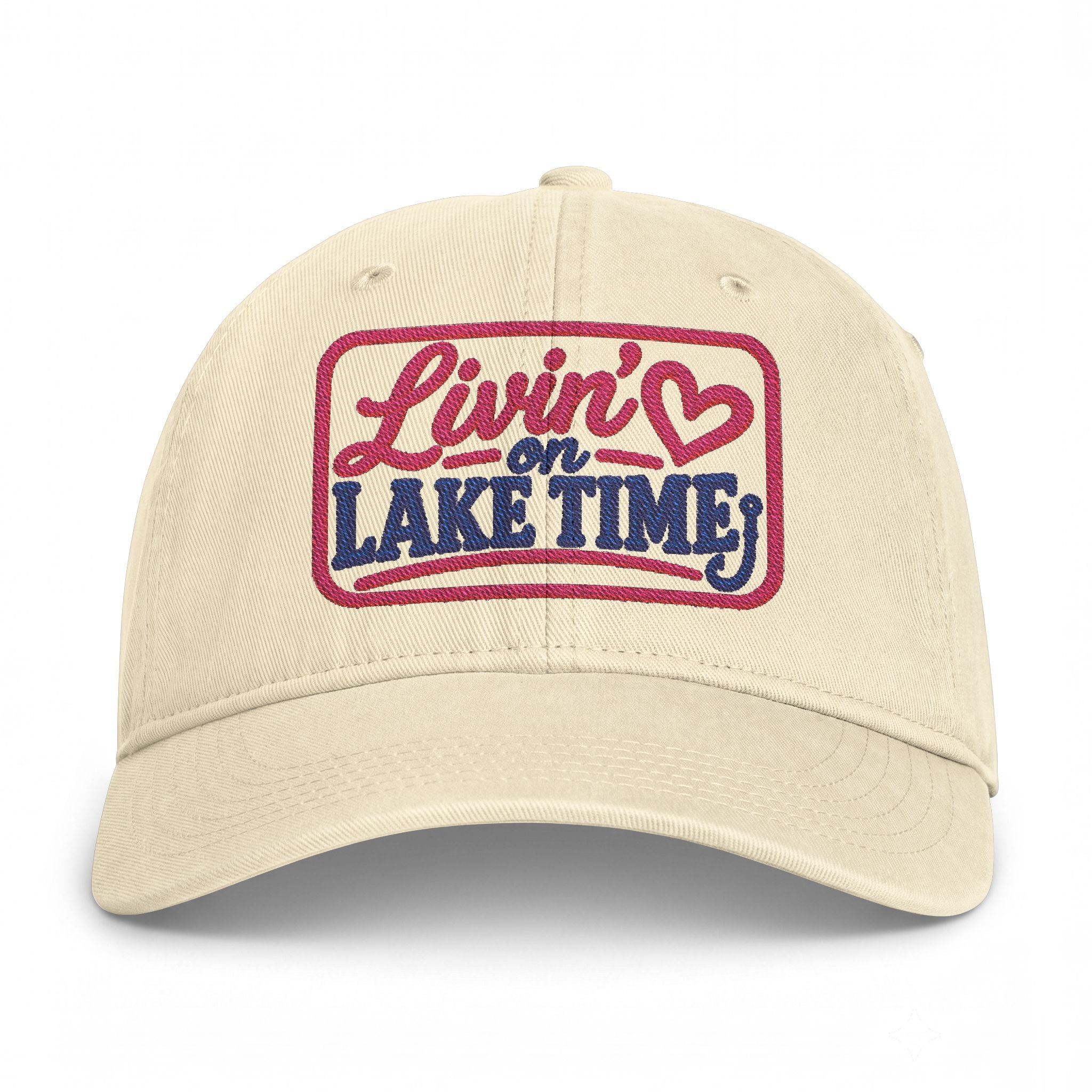 Livin’ on Lake Time Embroidered Washed Cap 🎣💗
