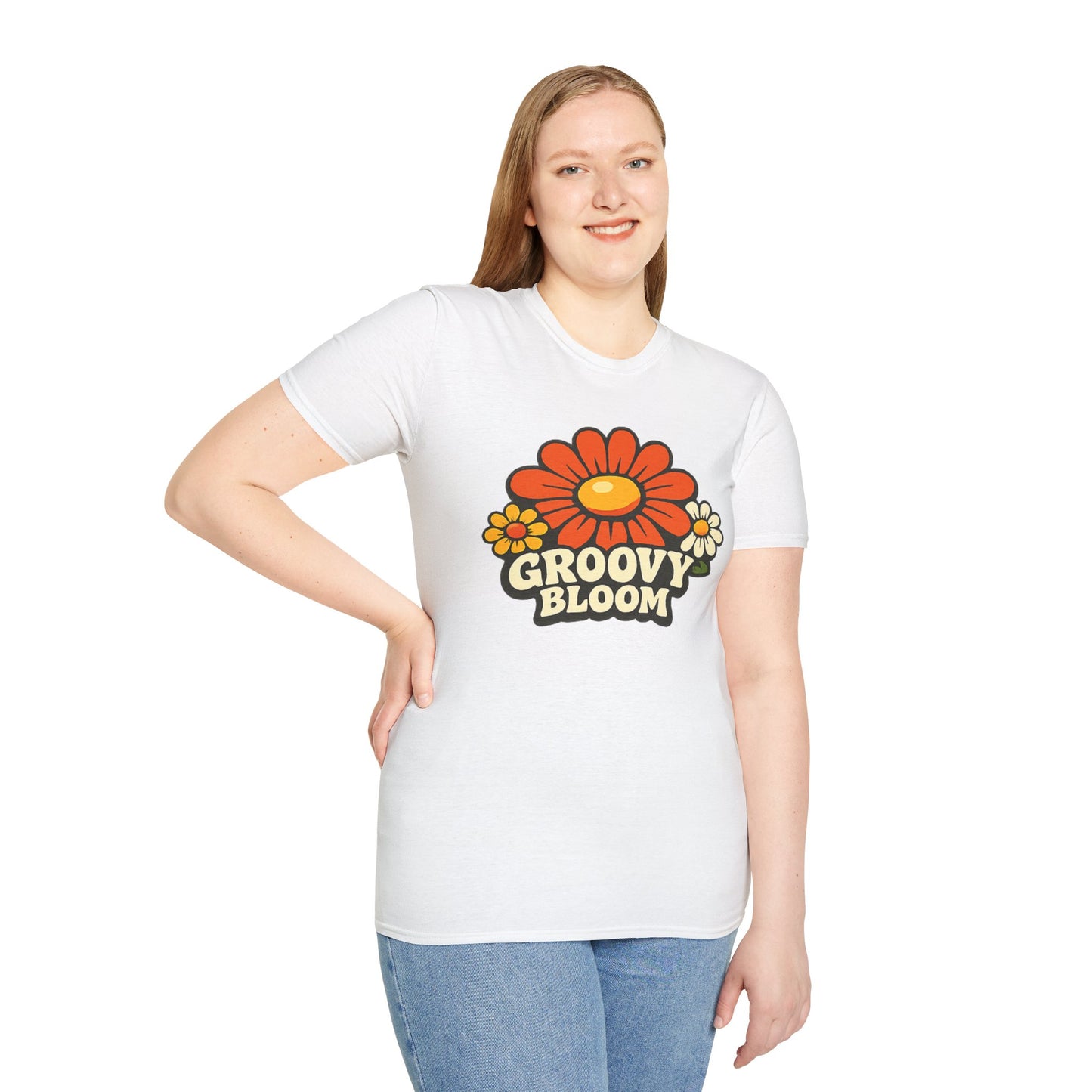 Groovy 70s Bloom T-Shirt — Retro Floral Vintage Vibe