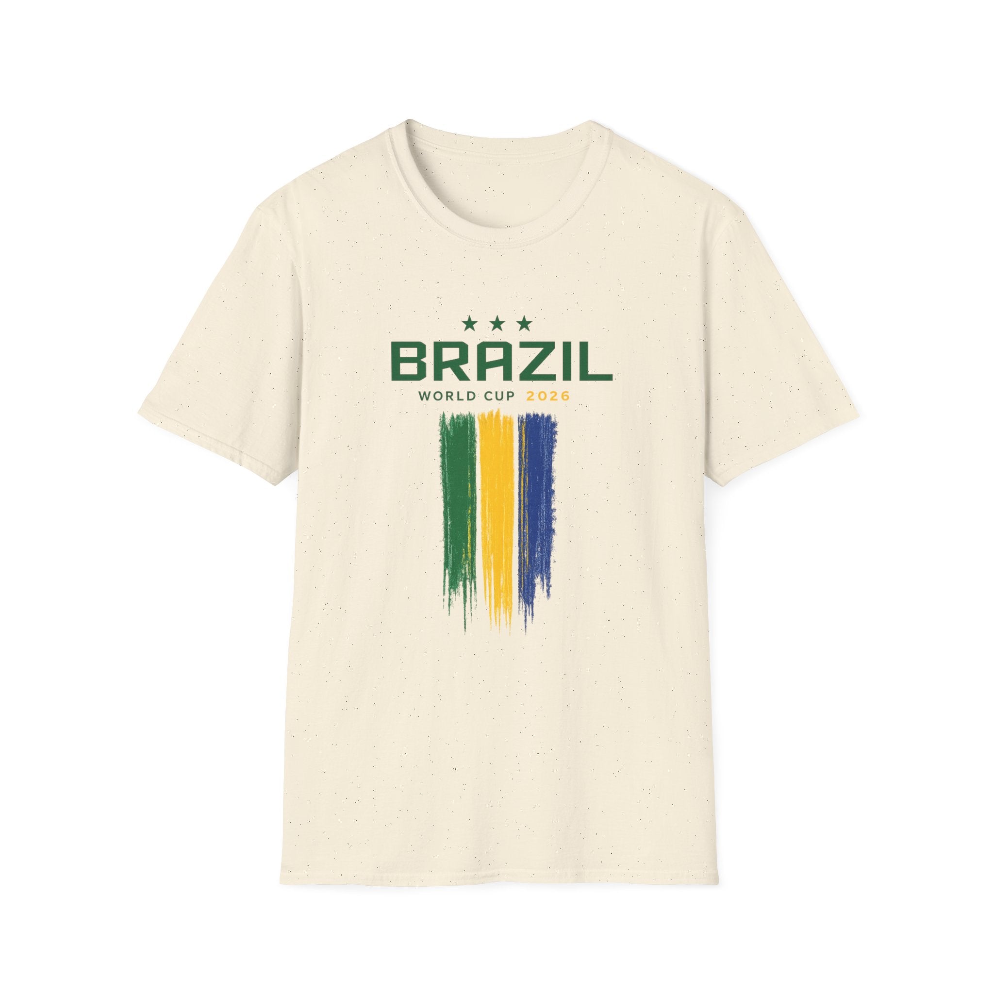 Brazil World Cup T-Shirt — Brush Stroke Flag Soccer Tee