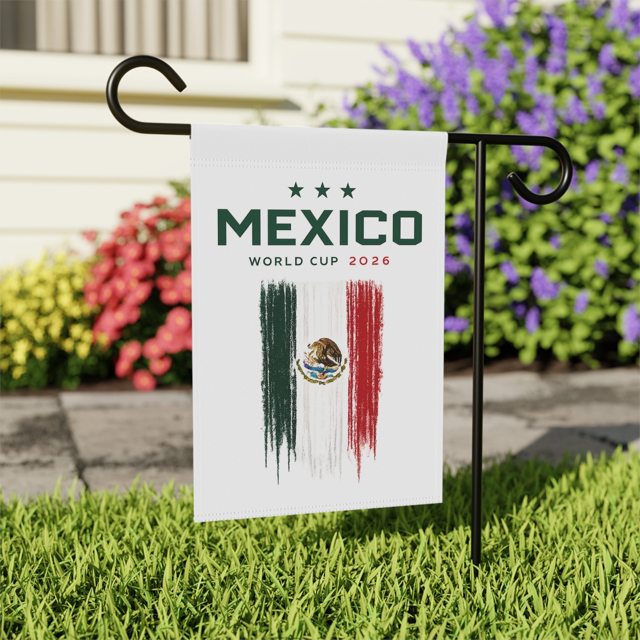 Mexico World Cup 2026 Garden Flag - Mexican Flag Soccer Garden Banner