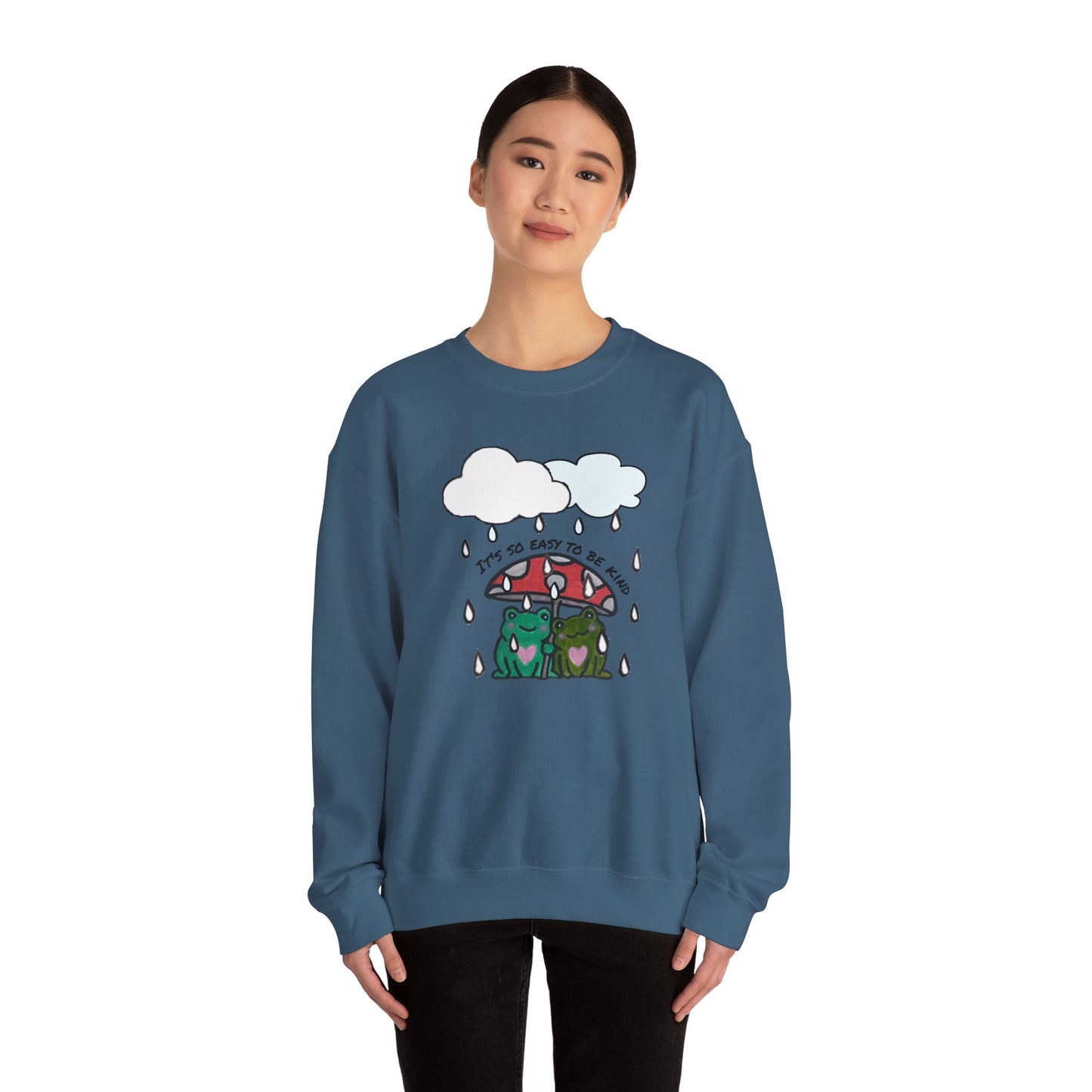 Cute Frogs Kindness Crewneck Sweatshirt - Unisex Heavy Blend