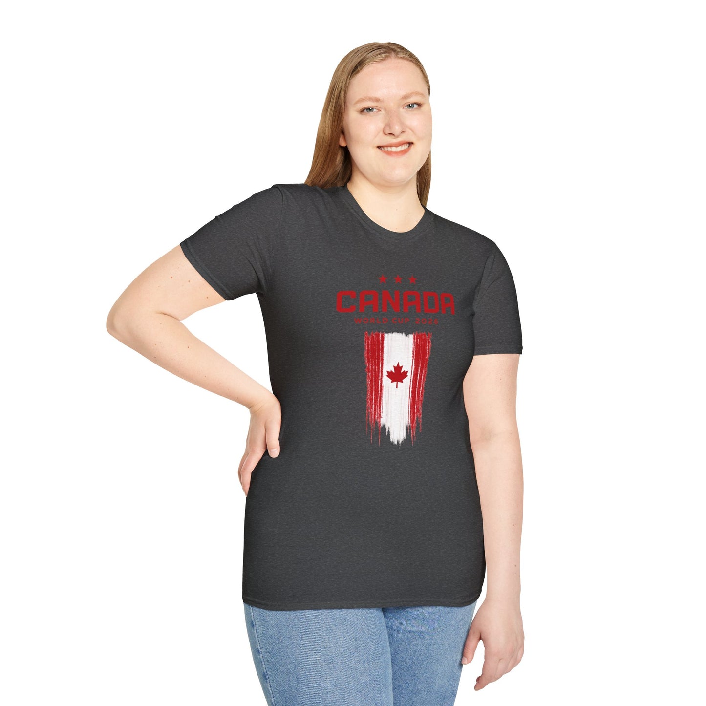 Canada World Cup 2026 T‑Shirt – Distressed Maple Flag Soccer Fan Tee