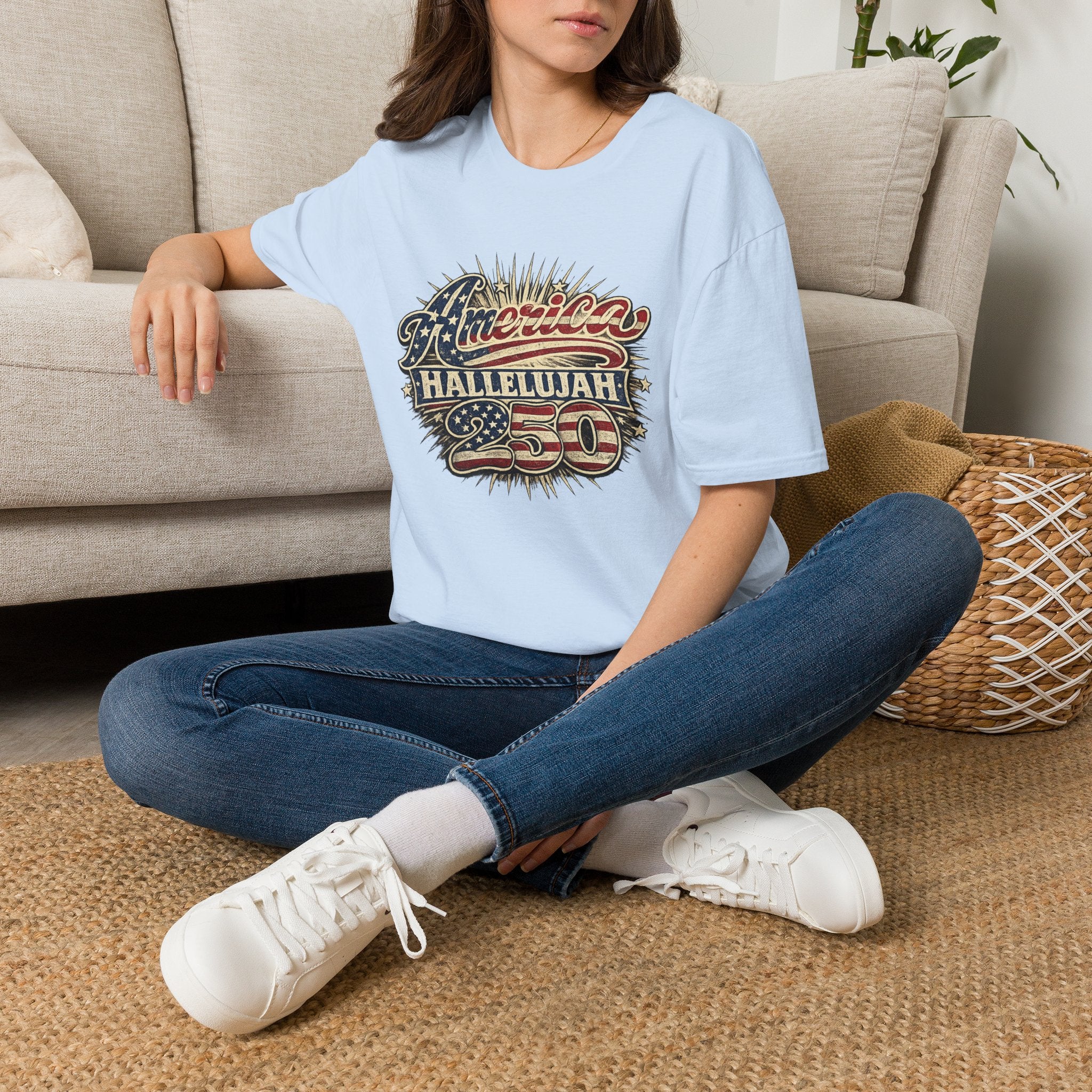 America Hallelujah 250th Anniversary T-Shirt — Vintage Patriotic USA Tee