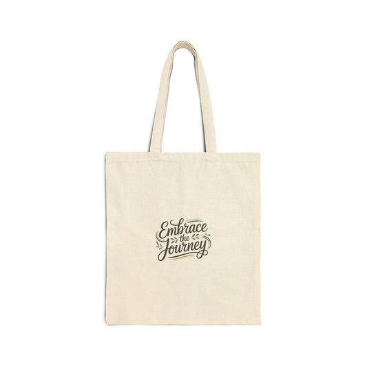 Embrace the Journey tote | hand-lettered minimalist quote, script typography