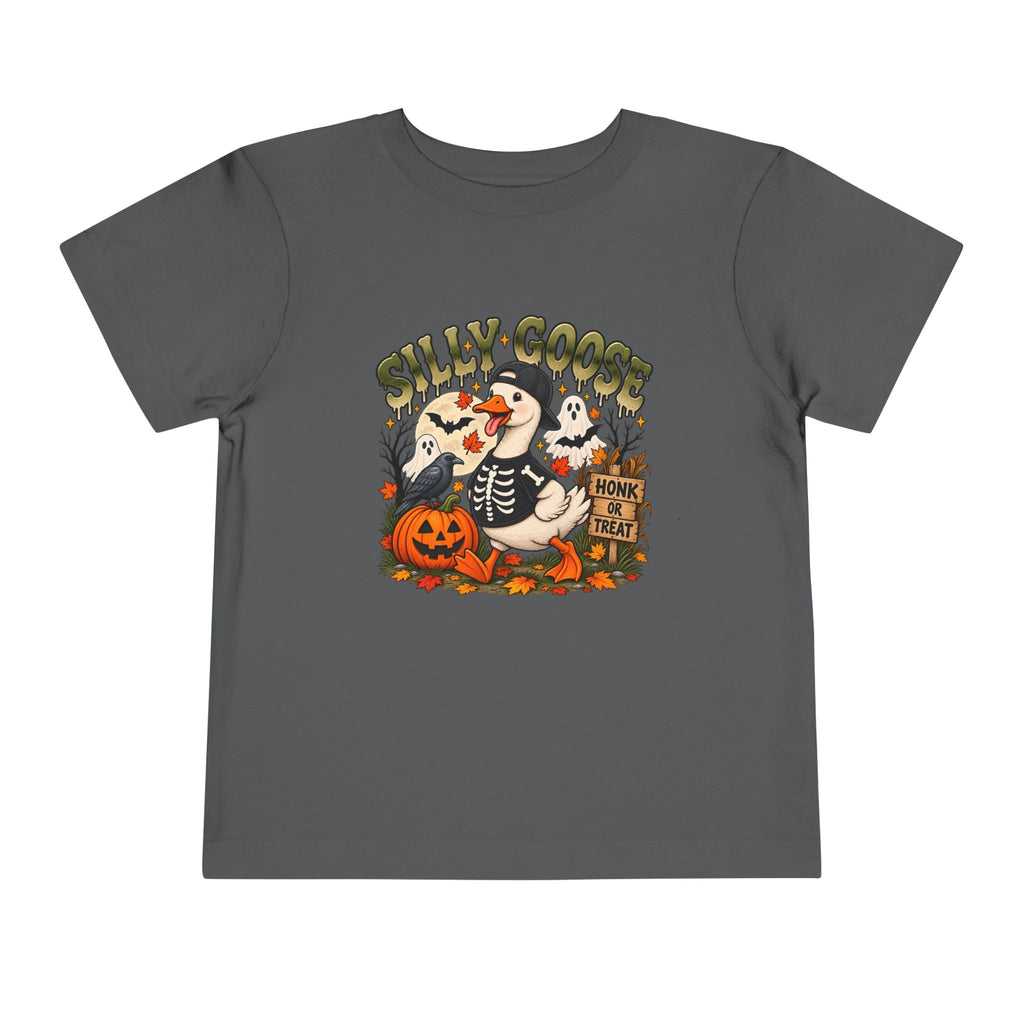 Silly Goose Honk or Treat Toddler Halloween T-Shirt 🪿🎃