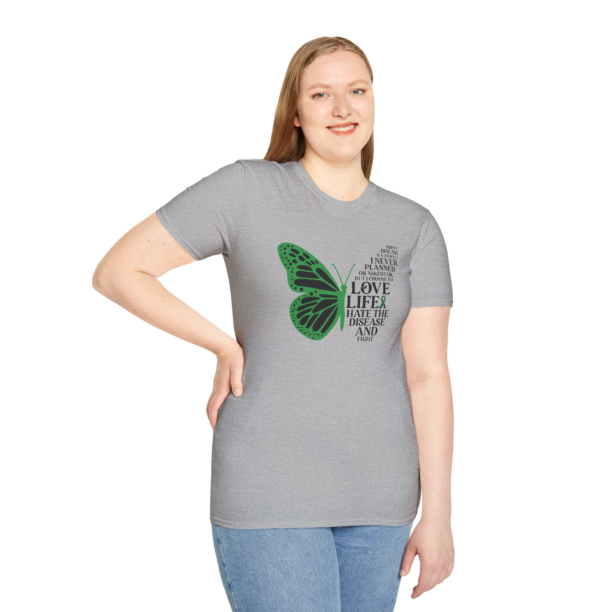 Butterfly Hope T-Shirt — "I Never Planned on Being a Warrior" Inspirational Illness Awareness Tee