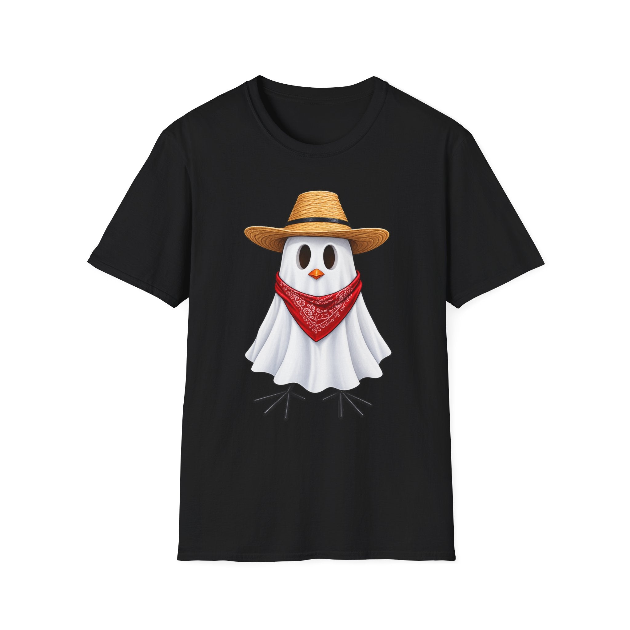 Ghost Chicken Cowboy Halloween Tee 👻🐔