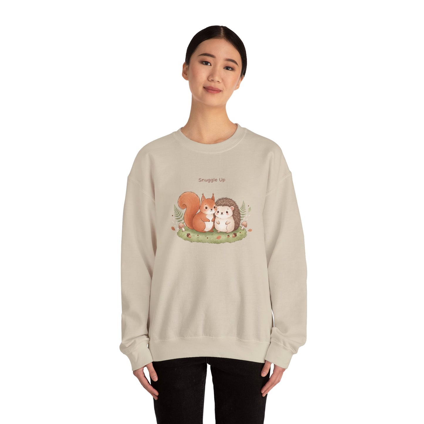 Cozy Winter Forest Critters Sweatshirt | cute animal illustration, cozy critter art