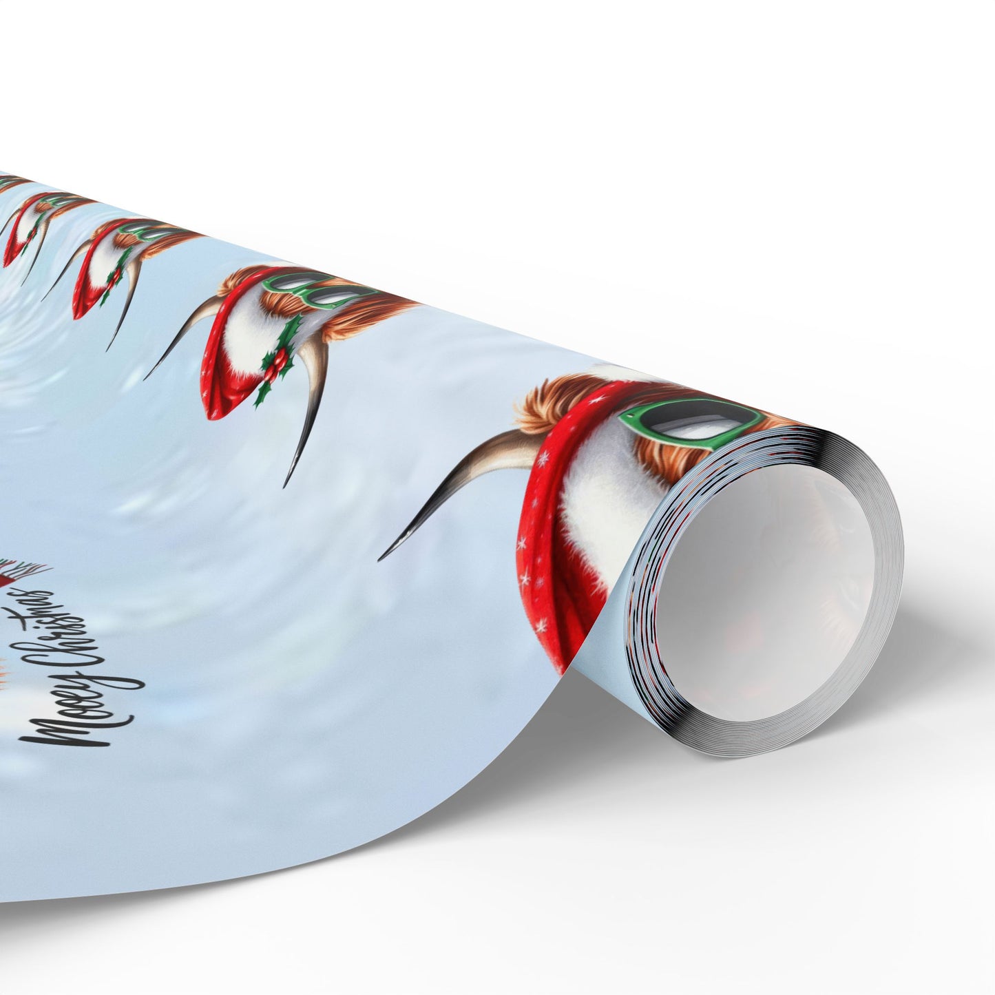 Mooey Christmas Highland Cow Wrapping Paper