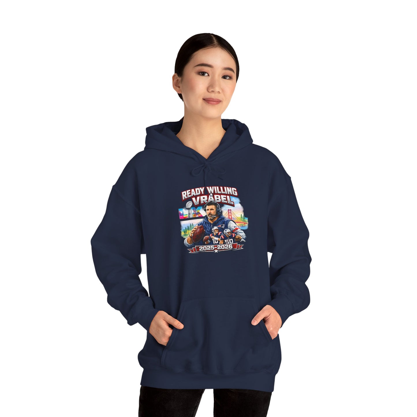 Ready, Willing, & Vrabel Hoodie — Veteran Tribute Graphic Pullover