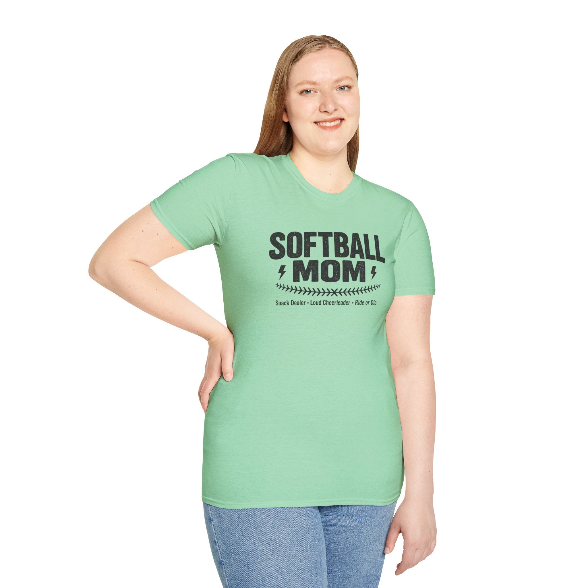Softball Mom T-Shirt – Proud Softball Mom Tee (Coach, Team Mom Gift)