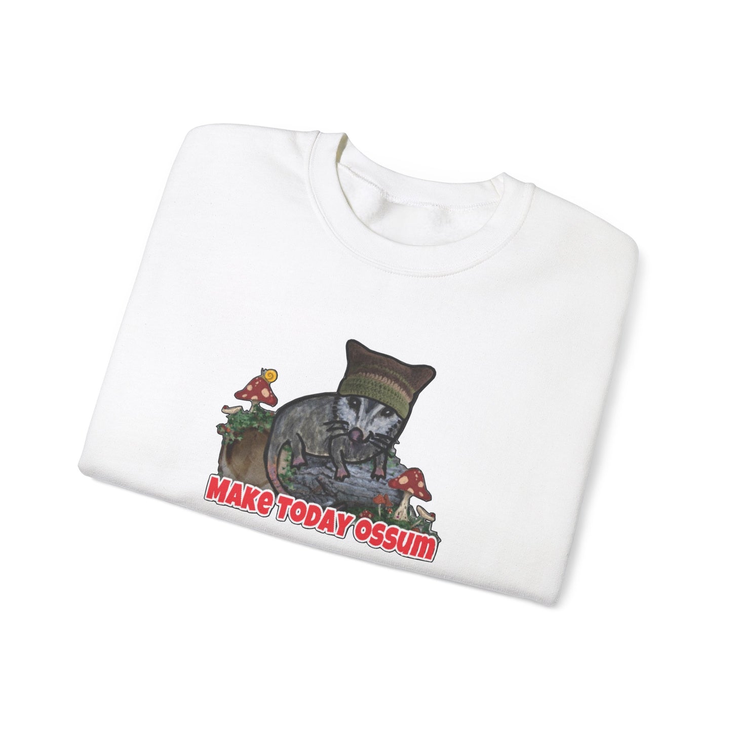 Make Today Ossum Cat Sweatshirt - Cozy Unisex Heavy Blend Crewneck