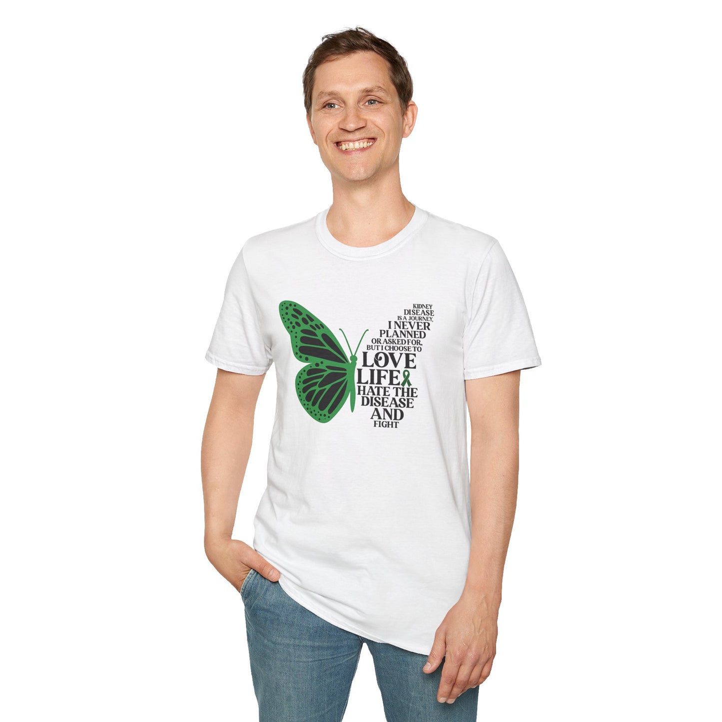 Butterfly Hope T-Shirt — "I Never Planned on Being a Warrior" Inspirational Illness Awareness Tee