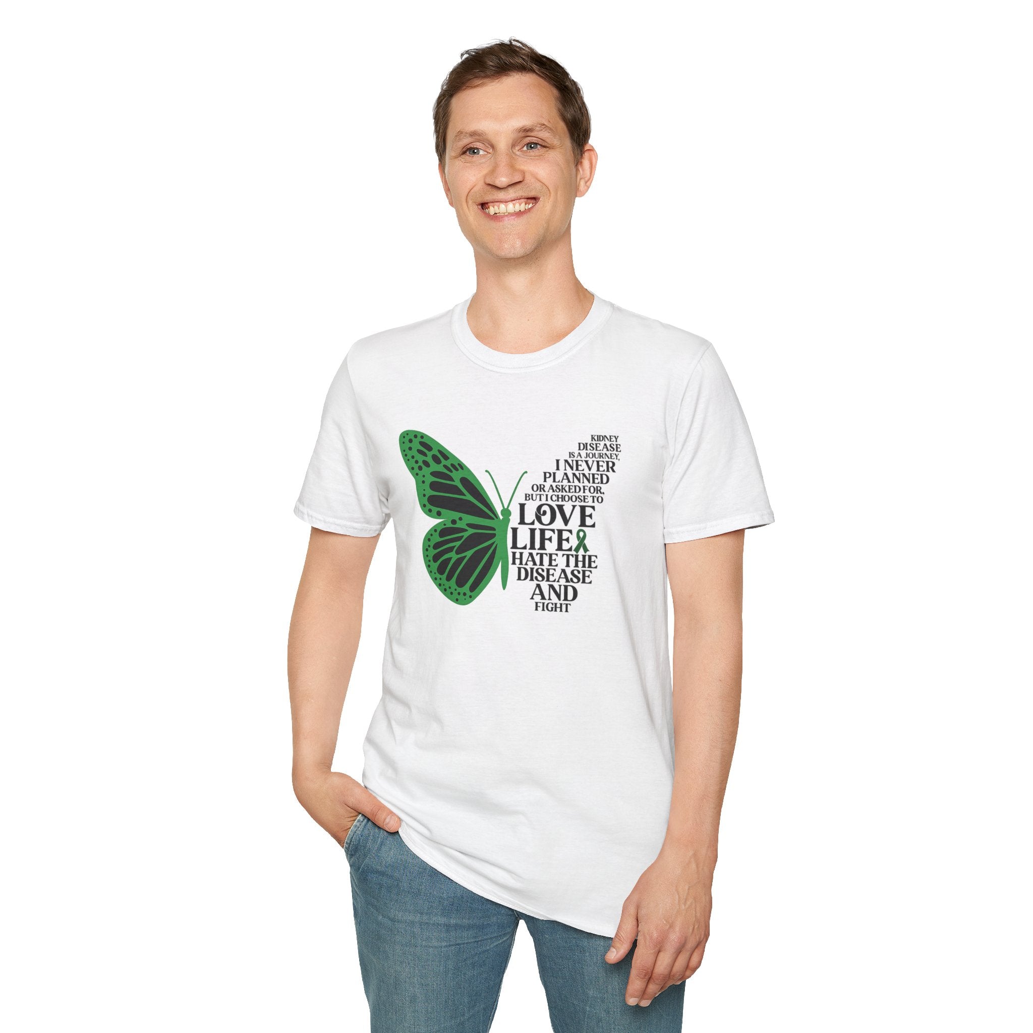 Butterfly Hope T-Shirt — "I Never Planned on Being a Warrior" Inspirational Illness Awareness Tee