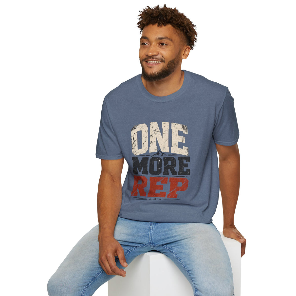 One More Rep – Vintage Workout & Fitness Graphic Tee