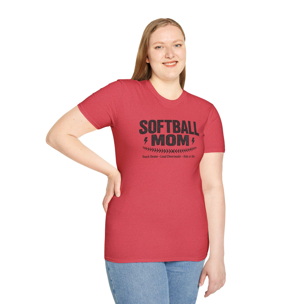 Softball Mom T-Shirt – Proud Softball Mom Tee (Coach, Team Mom Gift)