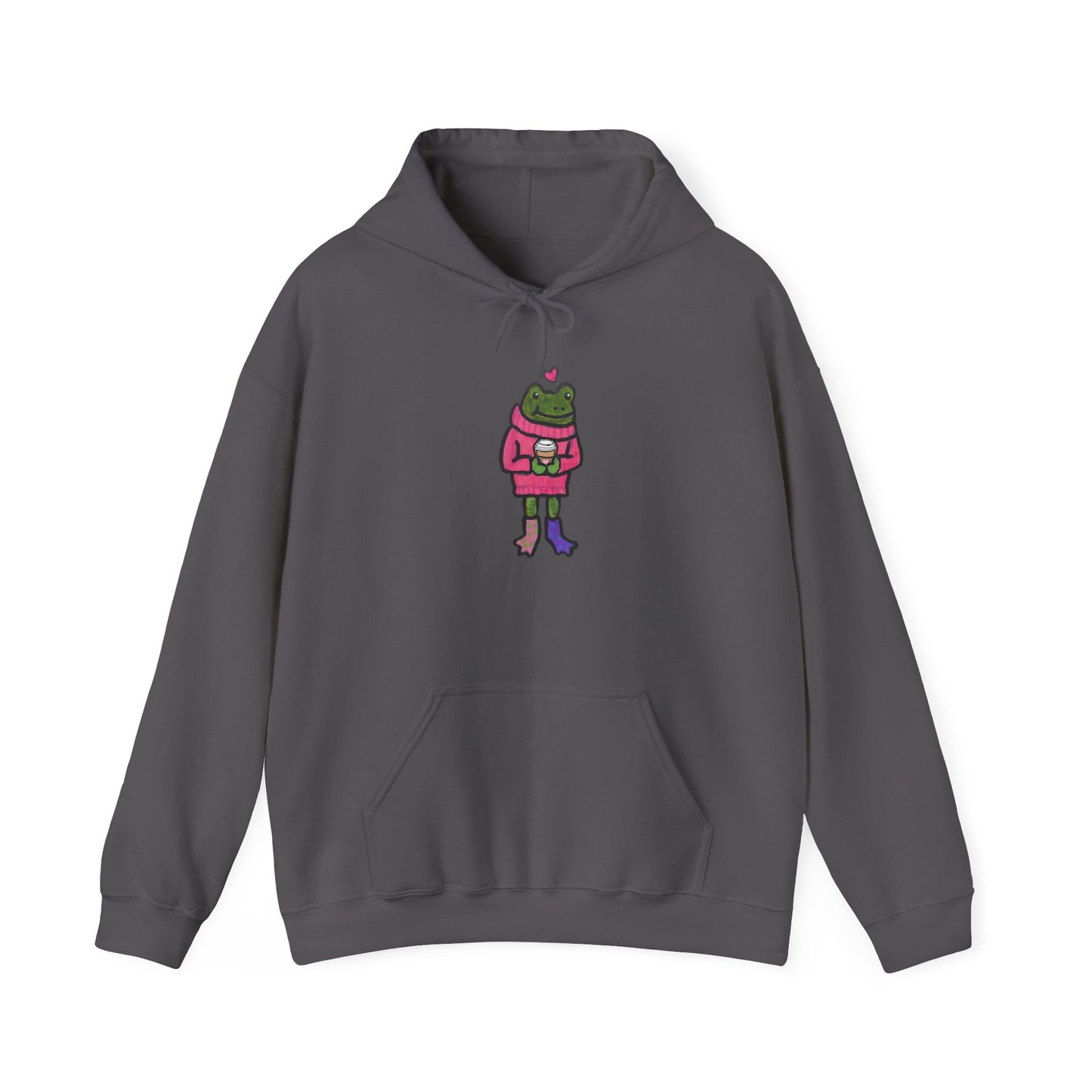 Cute Frog-Themed Unisex Hoodie - Cozy Heavy Blend Sweatshirt for All Occasions