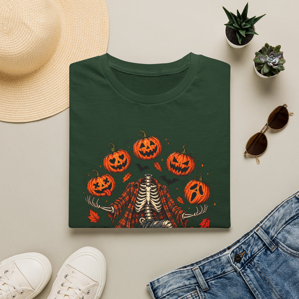 Headless Harvest – Juggling Pumpkins Halloween Tee 🎃💀