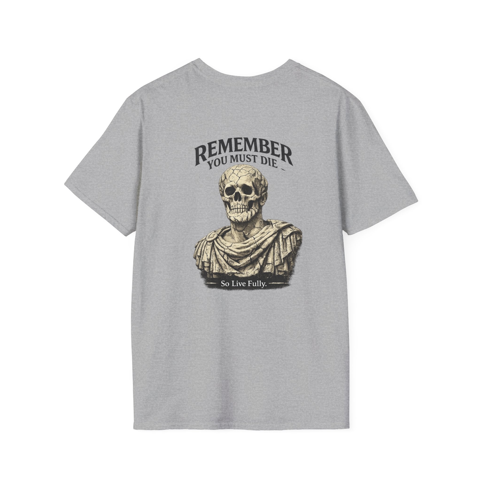 Memento Mori T-Shirt — Minimalist Latin Remembrance Tee