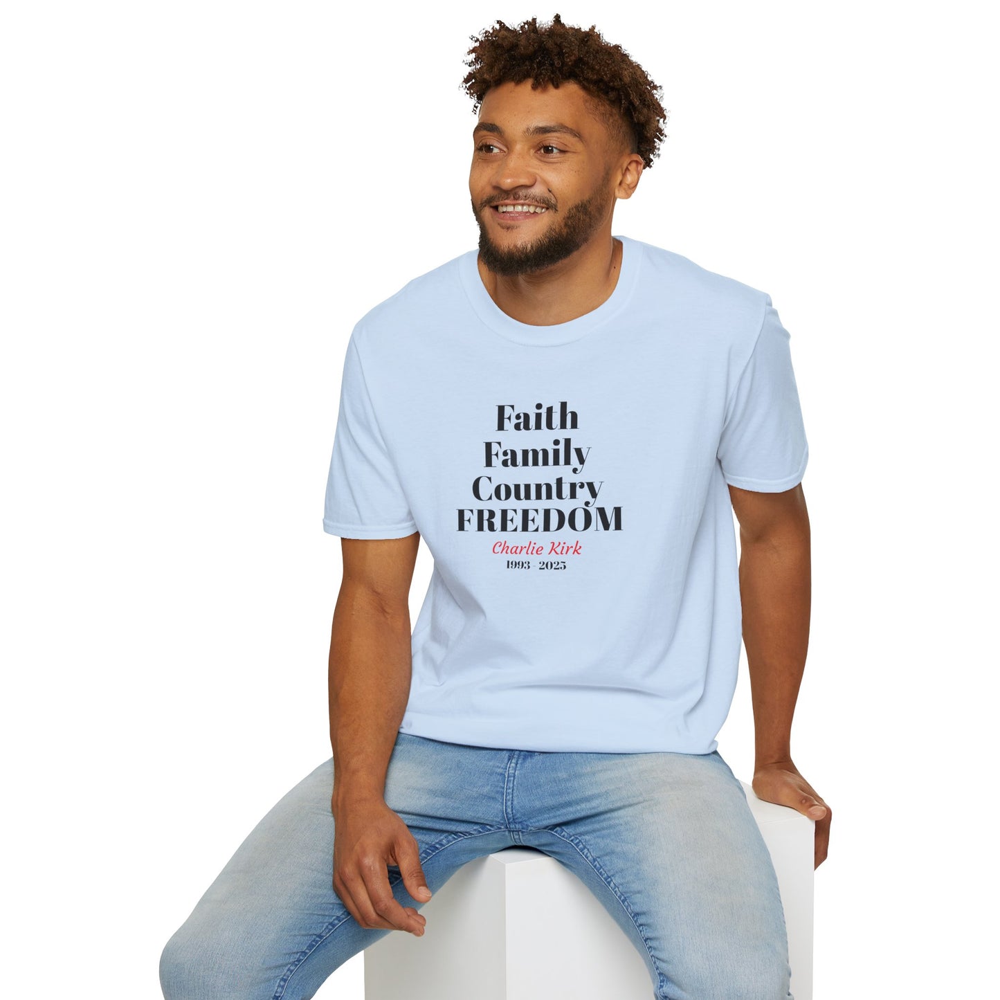 Charlie Kirk Faith Family Country Freedom Unisex T-Shirt
